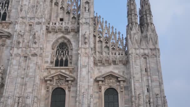 Milano dome gevel en details, Lombardije, Italië. - Video