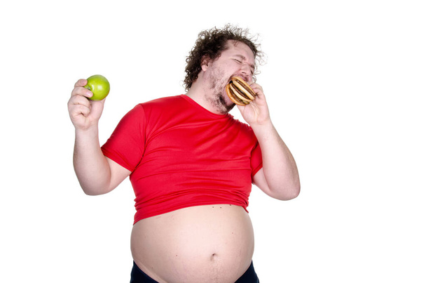 fat man on a diet - Fotoğraf, Görsel
