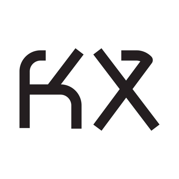 kx Anfangsbuchstabe Vektor Logo Symbol - Vektor, Bild