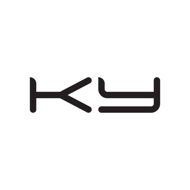 letra inicial ky vector logo icono - Vector, imagen