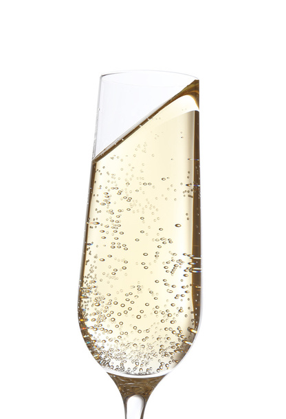 Verre de champagne, isolé sur blanc
 - Photo, image
