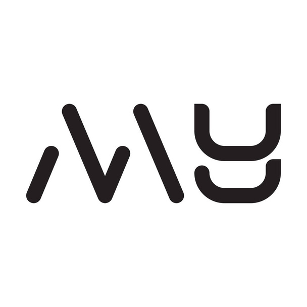 meu ícone do logotipo do vetor de letra inicial - Vetor, Imagem