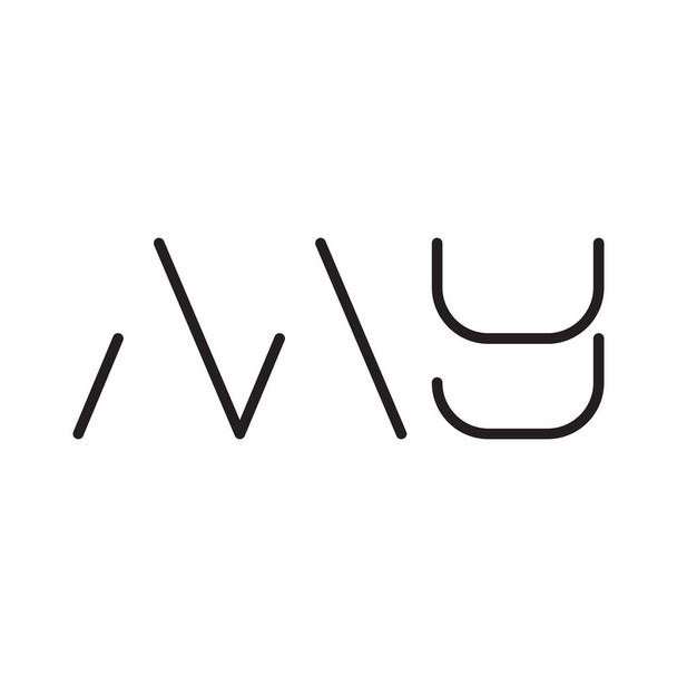 la mia iniziale lettera vettoriale logo icona - Vettoriali, immagini