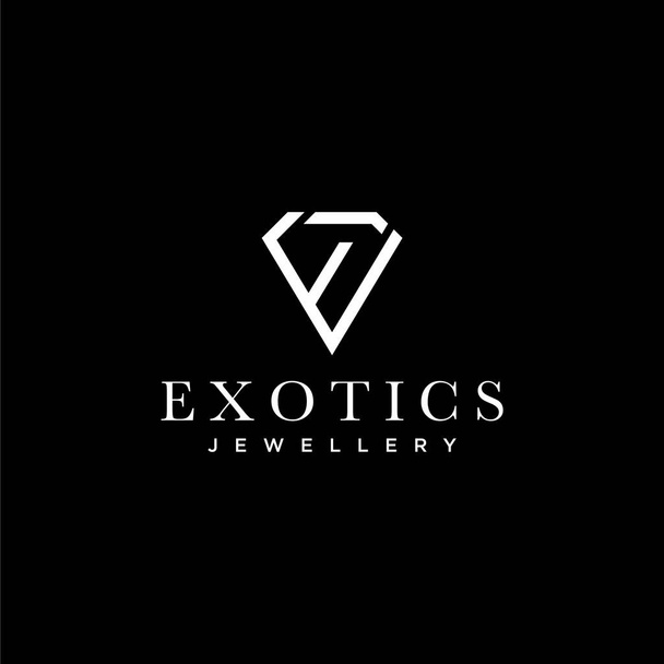Creative logo design of triangle line for jewellery business with dark background - EPS10 - Vector. - Διάνυσμα, εικόνα