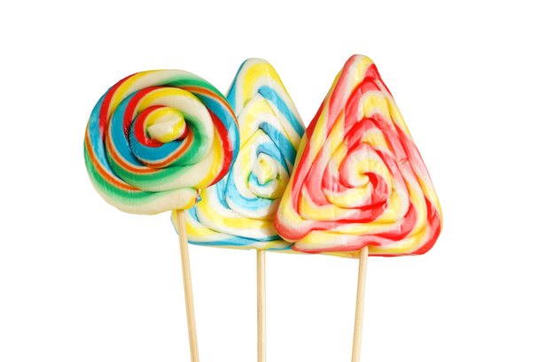Colourful lollipop isolated on the white background - Photo, Image