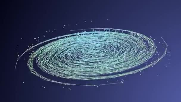 Künstliche Teilchenformen rotieren im dreidimensionalen Raum - Filmmaterial, Video