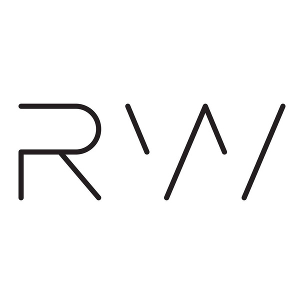 rw Anfangsbuchstabe Vektor Logo Symbol - Vektor, Bild