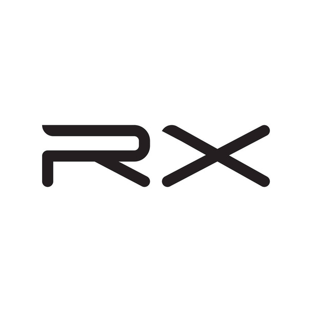 ikona počátečního loga vektoru písmen rx - Vektor, obrázek