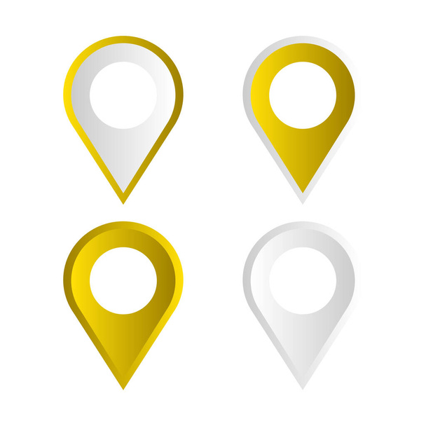 Vector icono de pin de mapa multicolor. Fácil de editar y escalable a cualquier tamaño. - Vector, Imagen