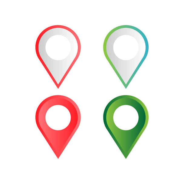 Vector icono de pin de mapa multicolor. Fácil de editar y escalable a cualquier tamaño. - Vector, imagen