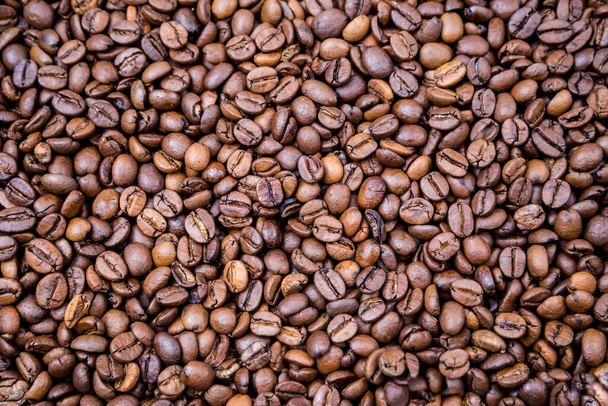 Fondo de granos de café. Fondo de granos de café tostados - Foto, Imagen