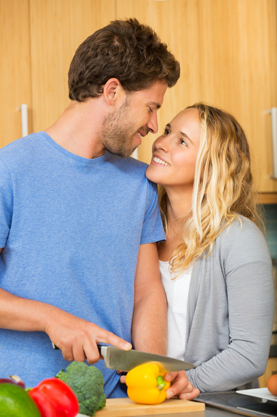 Young couple at home in the kitchen - Foto, Imagen