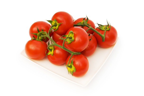 Tomates rojos aislados sobre el fondo blanco
 - Foto, Imagen