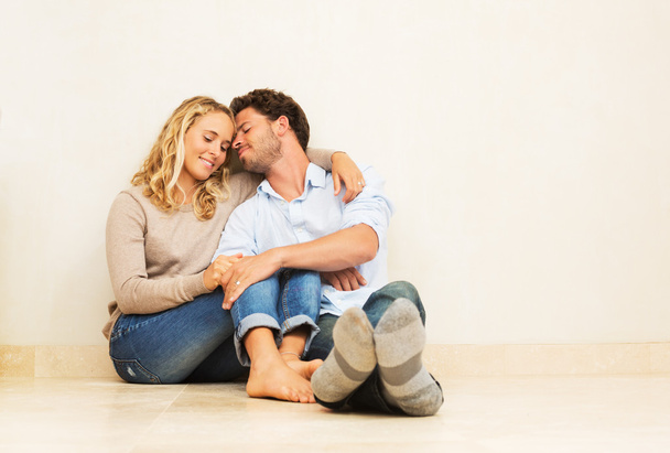 Happy young couple at home - Foto, Imagen