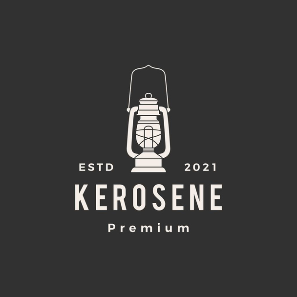 querosene lanterna hipster logotipo do vintage ícone do vetor ilustração - Vetor, Imagem