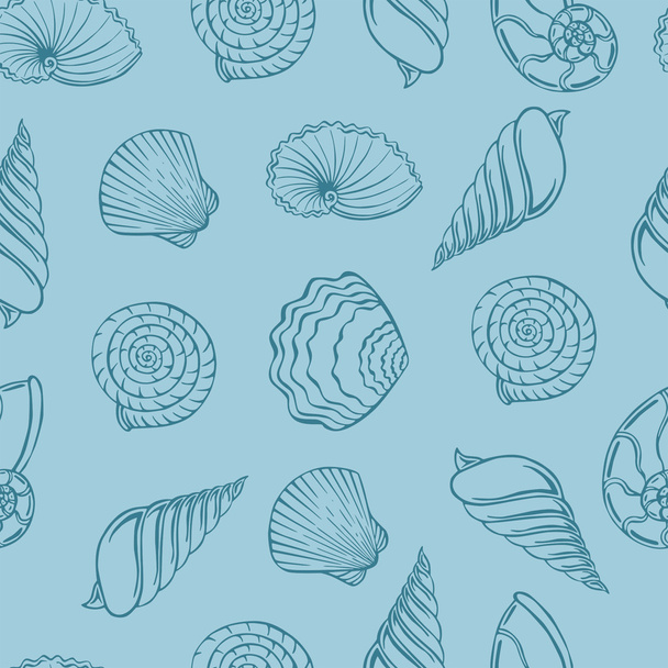 Vector pattern with shells - Vettoriali, immagini