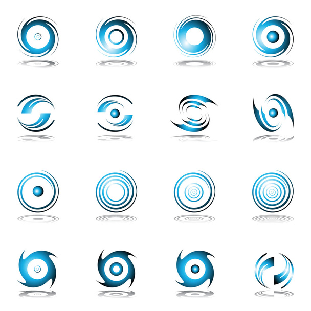 Rotation movement. Design elements set. - Vector, Image