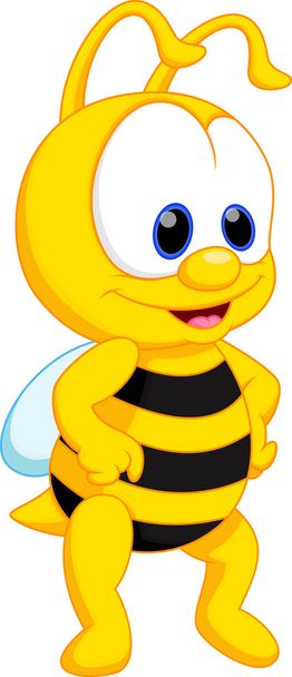 Cute baby bee cartoon - Вектор,изображение