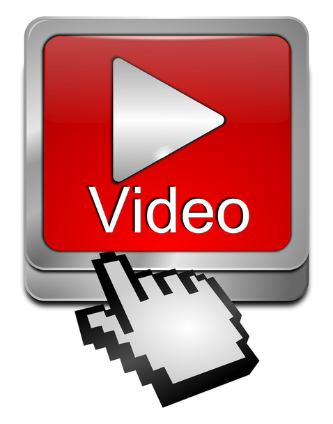 Play video Button with Cursor - Photo, Image
