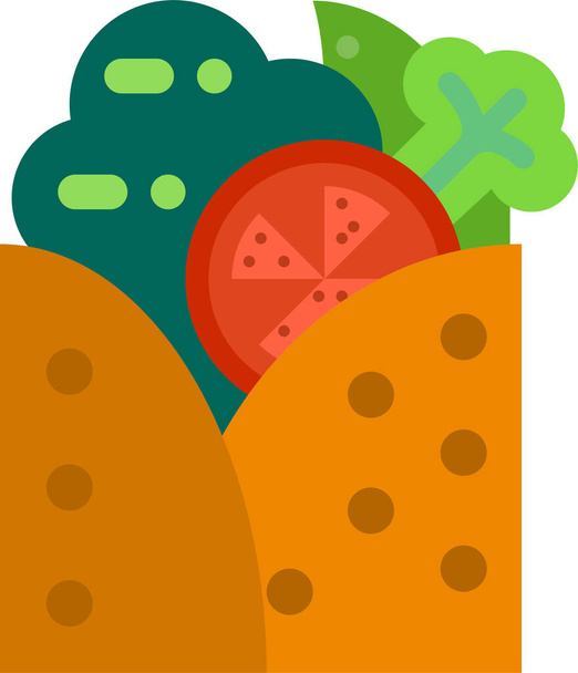 sándwich icono plano, vector de ilustración - Vector, imagen