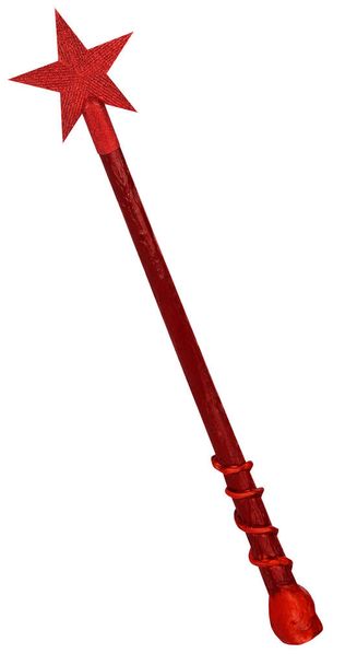  Červená kouzelná hůlka na bílém pozadí                            - Fotografie, Obrázek