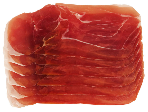 Sušené vepřové maso na bílém pozadí - Fotografie, Obrázek