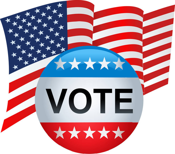 Amerikai Egyesült Államok Választási Szavazás gomb - Vektor, kép