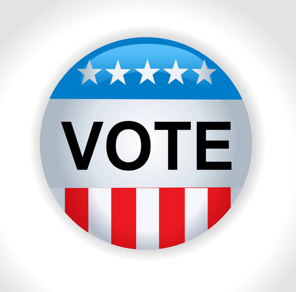  アメリカ合衆国選挙投票ボタン - ベクター画像