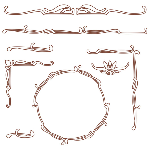 Decorative elements in art deco style - Vector, Image