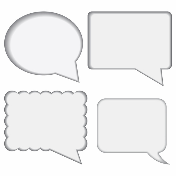 Cajas de diálogo sobre fondo blanco
 - Vector, Imagen