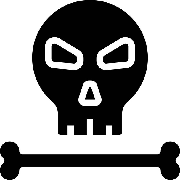 icona vettoriale minimalista del cranio - Vettoriali, immagini