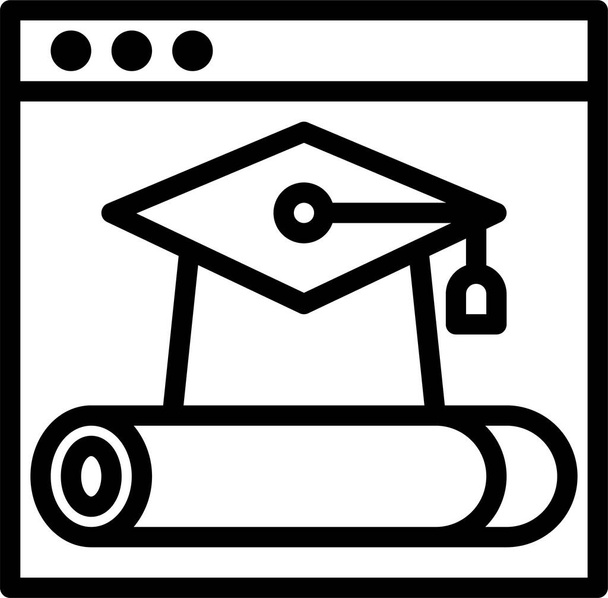 Icône de graduation, illustration vectorielle - Vecteur, image