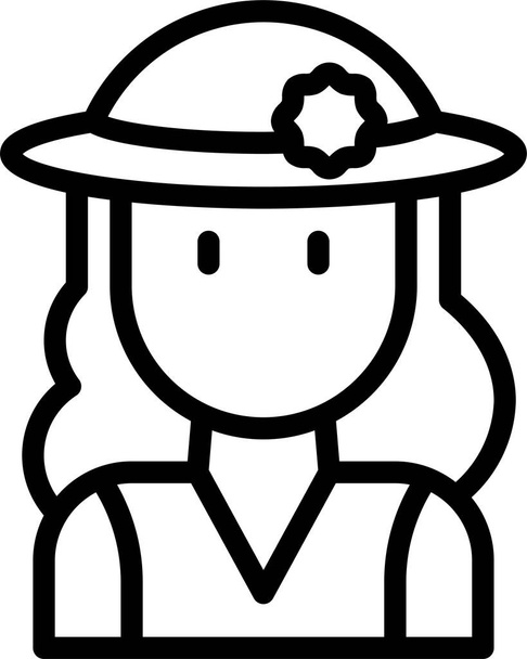 Vektor-Illustration von niedlichen Mädchen mit Hut  - Vektor, Bild