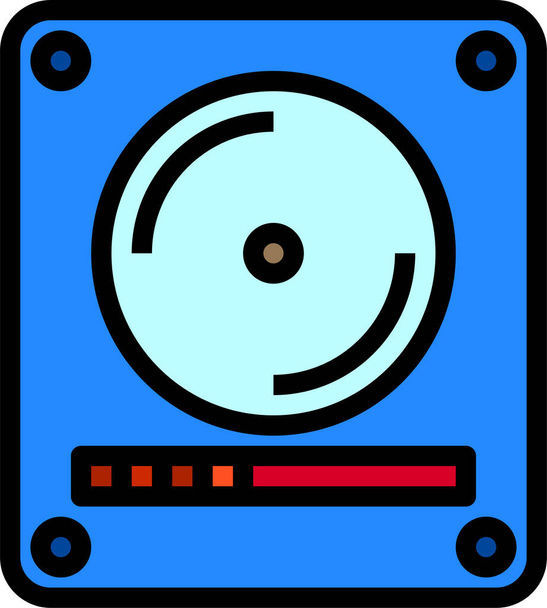 vector illustration icon of hard drive - Vector, Image