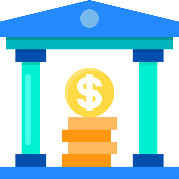 Финансовый значок, иконка бизнеса, иконка денег, векторная иллюстрация  - Вектор,изображение
