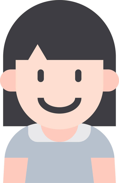 щаслива і усміхнена жінка обличчя, Векторні ілюстрації
  - Вектор, зображення