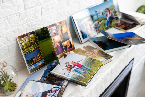 the photo album is decorated in a beautiful photobook. Presented on a white background - Photo, Image