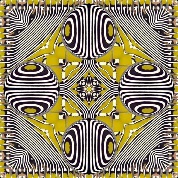stilisierte Computerplatinen formen Muster und Muster in leuchtendem Gelb - Foto, Bild