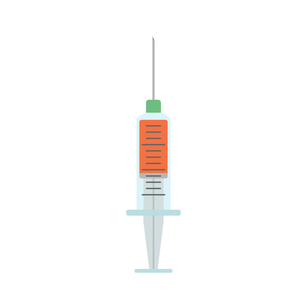 Iconos de la jeringa, vacuna contra el coronavirus. Estilo plano. Iconografías. - Foto, imagen