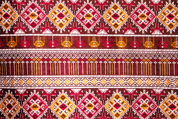 δημοφιλή μπατίκ sarong μοτίβο φόντου στην Ταϊλάνδη, παραδοσιακά - Φωτογραφία, εικόνα