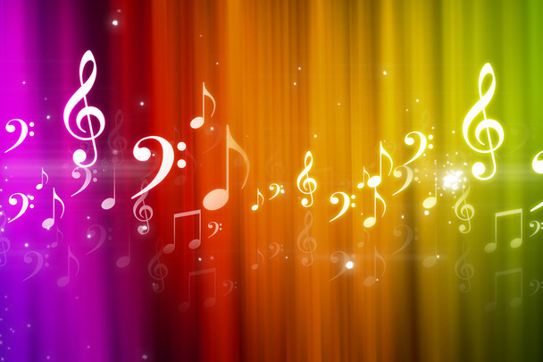 Digital illustration of music background - Photo, Image