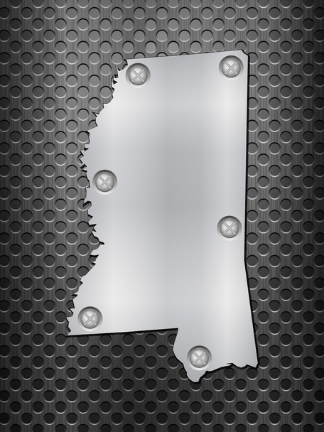 Carte en métal de Mississippi
 - Vecteur, image