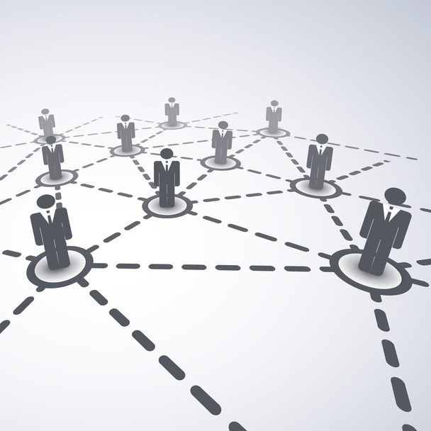 Conceito de rede - Conexões de negócios
 - Vetor, Imagem