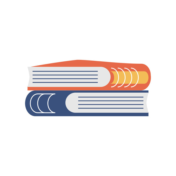 books stacks literature cartoon icon isolated style - Vector, Image