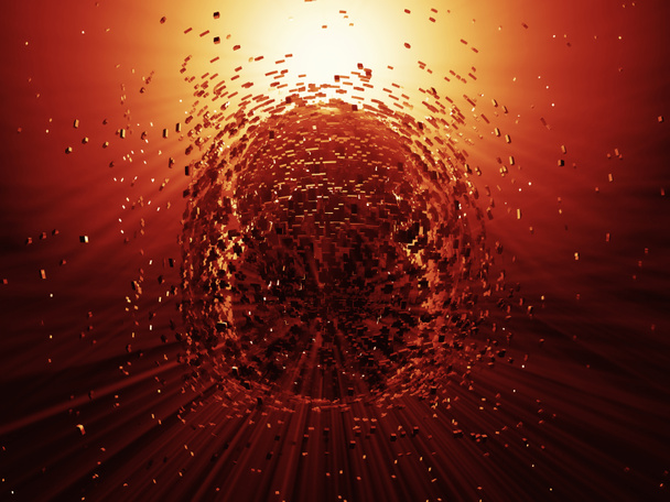 roter Explosionshintergrund - Foto, Bild