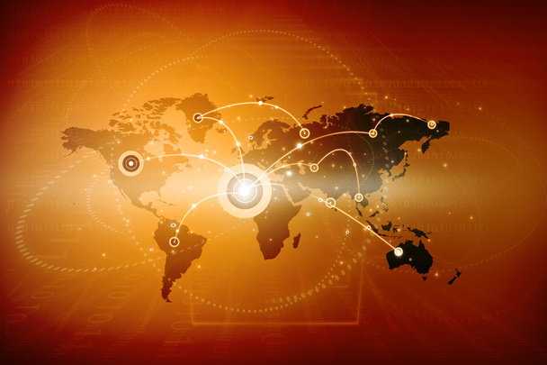 παγκόσμια δικτύωση. Internet έννοια της παγκόσμιο επιχειρηματικό, η έννοια της παγκοσμιοποίησης - Φωτογραφία, εικόνα