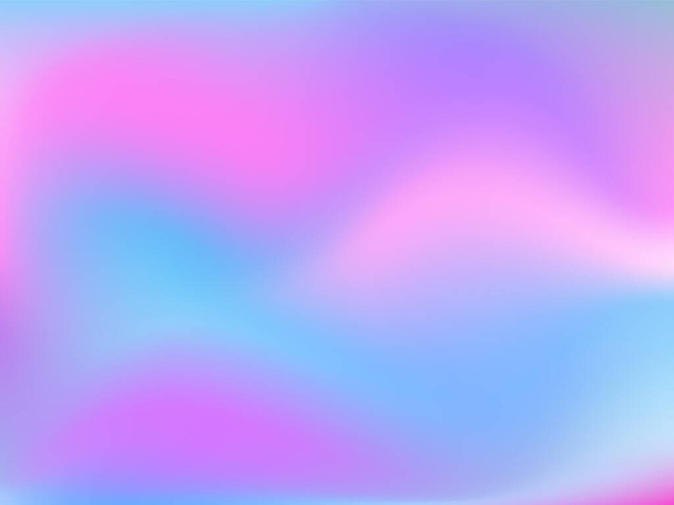 Ολογραφικό υπόβαθρο. Λαμπερό λείο πλέγμα θολή φουτουριστικό μοτίβο σε ροζ, μπλε, πράσινα χρώματα. Μοντέρνο διαφημιστικό διάνυσμα. Εντατική διαβάθμιση ολογραφικού φάσματος για έντυπα προϊόντα, καλύμματα. - Διάνυσμα, εικόνα