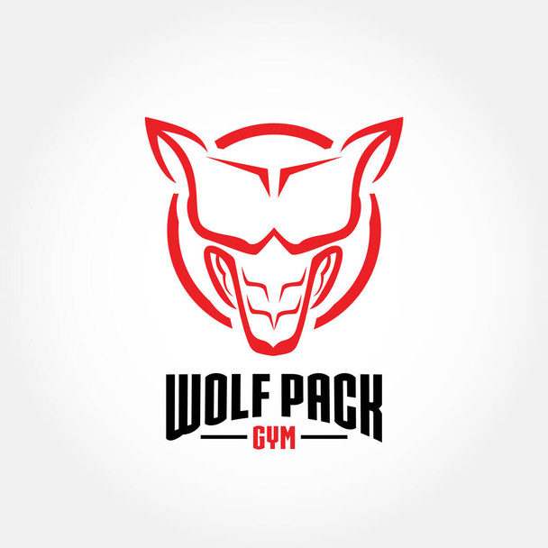 Wolf Pack kuntosali logo vektori käsite - Vektori, kuva