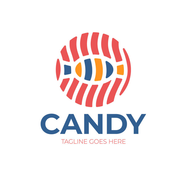 Logotipo de vetor Candy. Logotipo de vetor para doces, loja de doces, boutique, loja - Vetor, Imagem