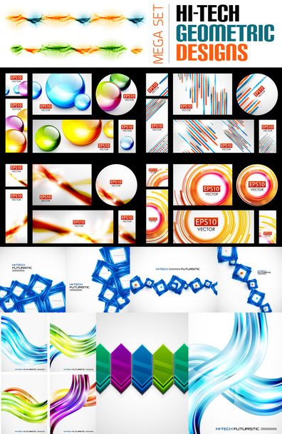 Mega sbírka různých abstraktní vzory - Vektor, obrázek